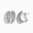 Classique 14k White Gold Diamond Earrings on Sale