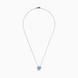 14K White Gold Aquamarine and Diamond Heart Pendant, 2.90 TCW Online