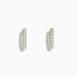 D Oro 14k Yellow Gold 1 2  Diamond Huggie Earrings 0.41 TCW Online