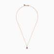 14K Rose Gold Pink Sapphire Solitaire Pendant Online Hot Sale