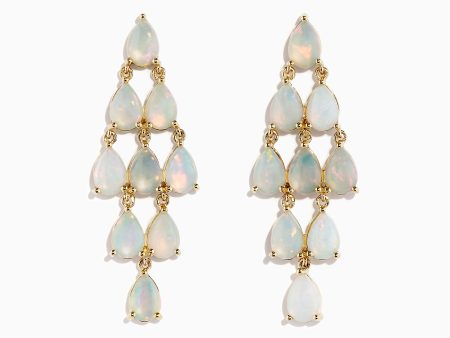 Aurora 14K Yellow Gold Opal Earrings Supply