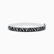 14k White Gold Black and White Diamond Zebra Print Bangle Discount