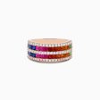 14K Rose Gold Multi Sapphire and Diamond Ring Online