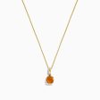 Sunset 14K Yellow Gold Citrine Pendant, 0.81 TCW Supply