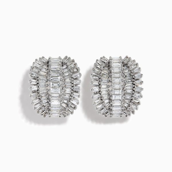 Classique 14k White Gold Diamond Earrings on Sale