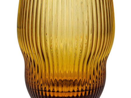 Peggy 8 oz. Amber Fluted Drinking Glass Supply