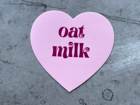 Oat Milk Heart Sticker For Sale