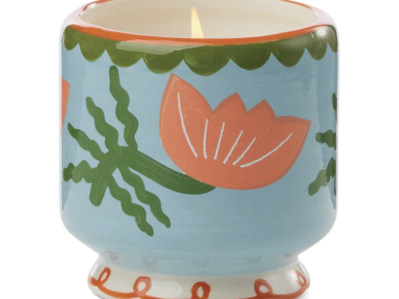 A Dopo Handpainted Ceramic Candle - Flower Online now