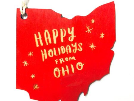 Happy Holidays from Ohio Ornament For Cheap