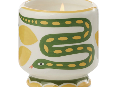 A Dopo Handpainted Ceramic Candle - Snake Online now