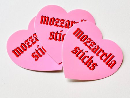 Mozzarella Sticks Heart Sticker Online Sale