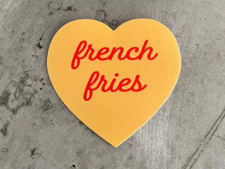 French Fries Heart Sticker on Sale