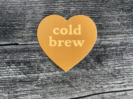 Cold Brew Heart Sticker For Cheap