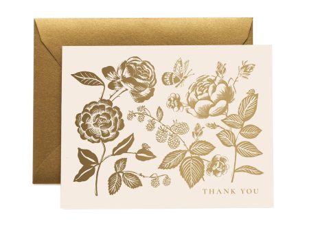 English Rose Thank You Card Online now