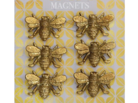 Pewter Bee Magnets, Set of 6 Discount