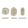 Yuki Hand Painted Botanical Organic Shape Plates For Discount