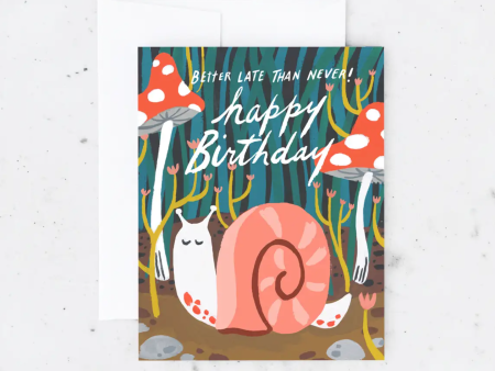 Belated Snail Birthday Card For Sale