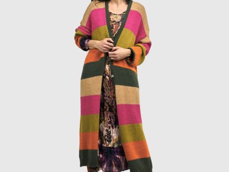 Jemima Striped Maxi Cardigan on Sale