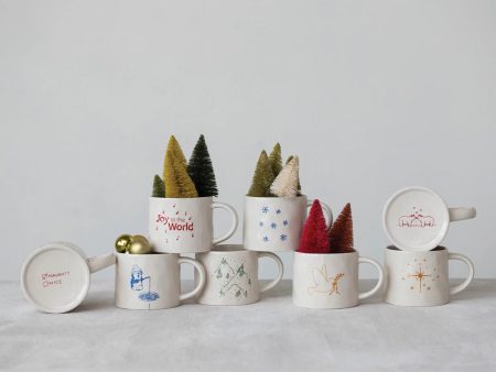 Holiday Stoneware Relief Mug With Secret Image Discount