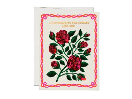 Grateful Roses Friendship Card Cheap