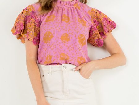 Edita Handmade Flower Sleeve Top Online