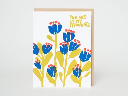 In My Thoughts Flowers Sympathy Card Discount