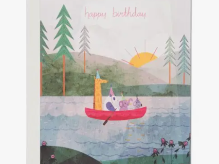 Canoe Happy Birthday Card Discount